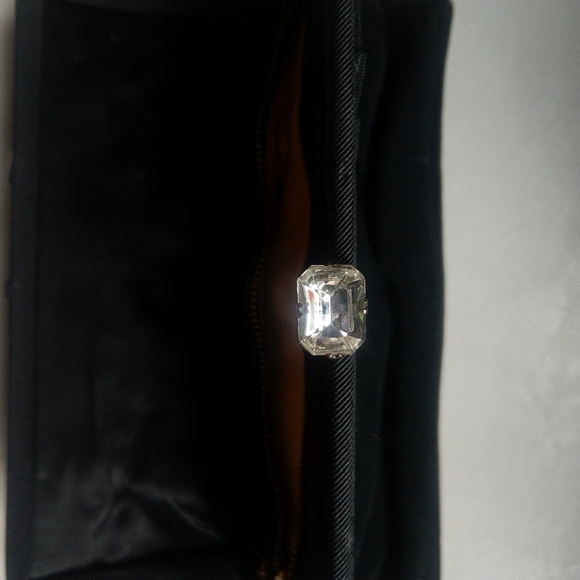 Vintage Rhinestone Clutch In Black - Picture 2 of 8